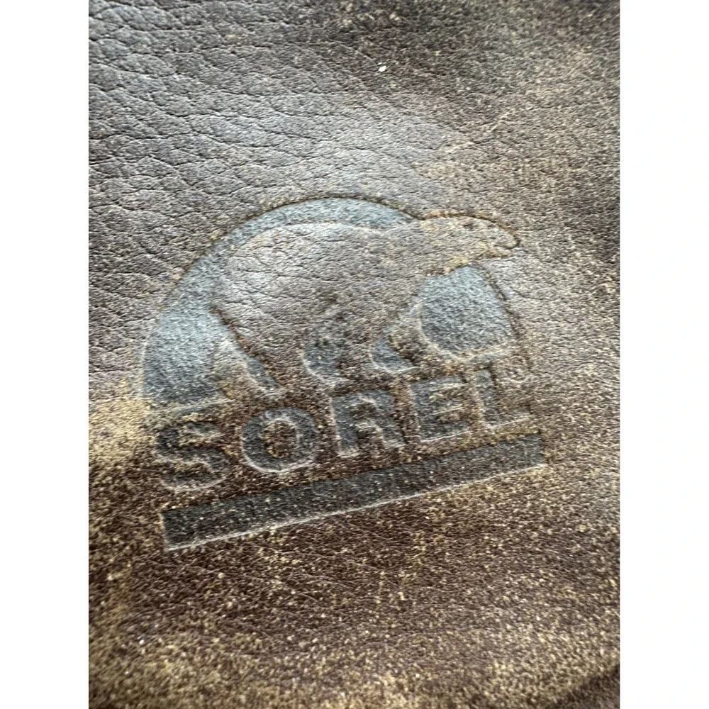 Sorel Mounty Brown Leather Insulated Snow Duck Boots NM1085-219 Mens Sz‎ 11 Vtg